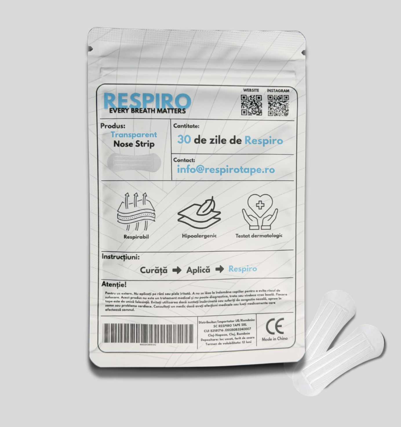 Respiro Invisible Nose Strips