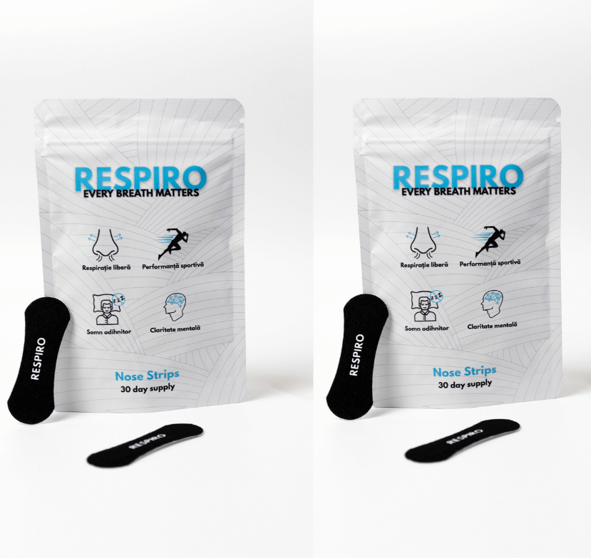 Photo of 2 respiro nose strips packages next to each other