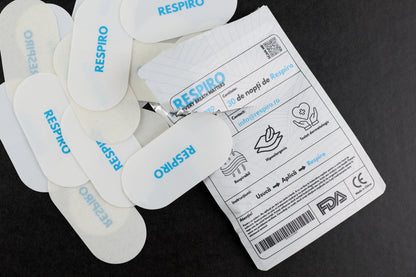 Respiro hydrating mouth tape package open with products getting out of it