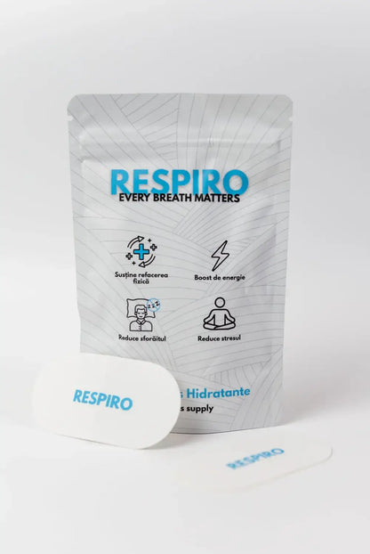 Respiro Hydrating Mouth tapes package next to the products