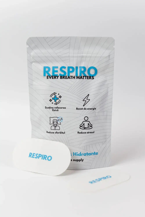 Respiro Hydrating Mouth tapes package next to the products