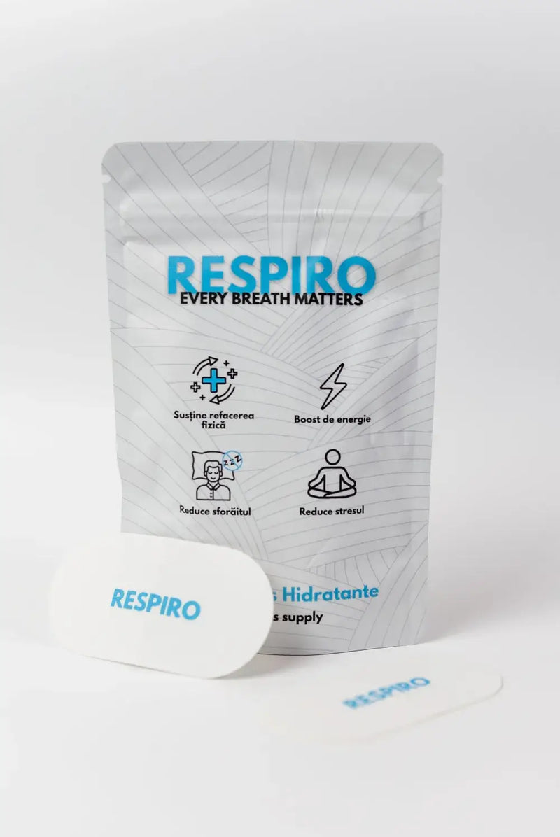 Respiro Hydrating Mouth tapes package next to the products